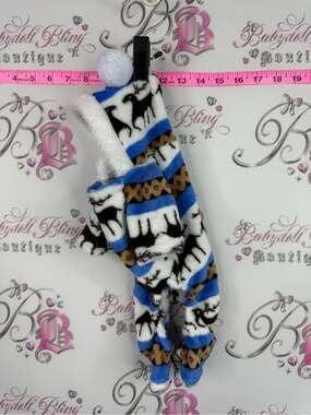Sweater for animal Cozy Plush Dog Hoodie Reindeer Pattern - Blue, White, Brown